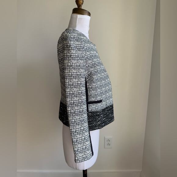 BANANA REPUBLIC TEXTURED BLACK PARISIAN JACKET TWEED SIZE 0 - Picture 3 of 8